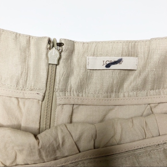 J. Crew Paperbag Waist Beige Mini Skirt 4 - Picture 3 of 5